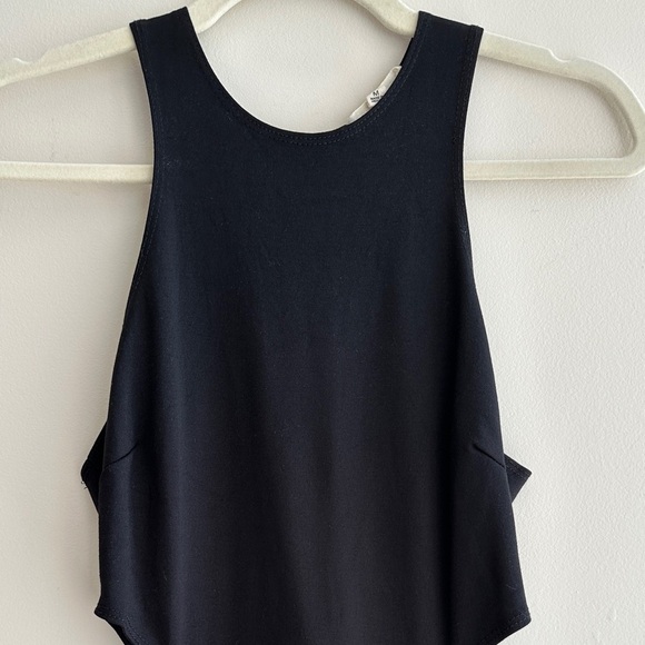 Rolla Costa Black Bodycon Tank Top Cutout Zippered Dress, Size Medium - Picture 2 of 16